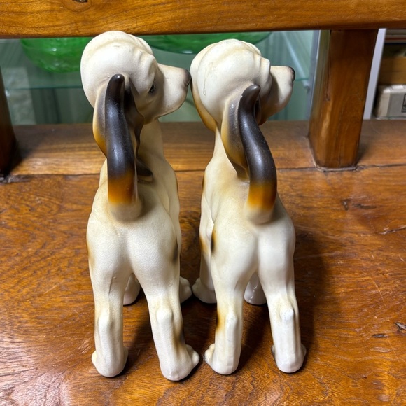 Set of 2 midcentury decorative ceramic hound dogs - Picture 2 of 5